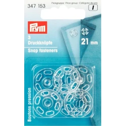 Bottoni Automatici Plastica Trasparente 21 mm - 347153 Prym 2
