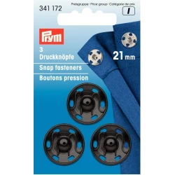 Bottoni Automatici NERO 21 mm - 341172 Prym