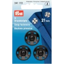 BLACK Snap Buttons 21 mm - 341172 Prym