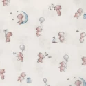 Teddy bear patterned cotton fabric 140cm high