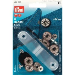 Bottoni per Jeans 17 mm OTTONE ANTICO cappuccio aperto, disegno stella - 622239 Prym 2