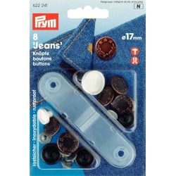 Bottoni per Jeans 17 mm RAME ANTICO disegno alloro - 622241 Prym 2