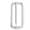Metal Buckle with adjustable bar, for 35 mm straps, silver-coloured