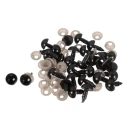 Black safety eyes for puppets and amigurumi - 10 mm diameter