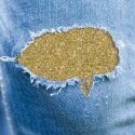 Saldastrappi GLITTER in MAGLINA termoadesivo 15 x 20 cm - 121 Marbet