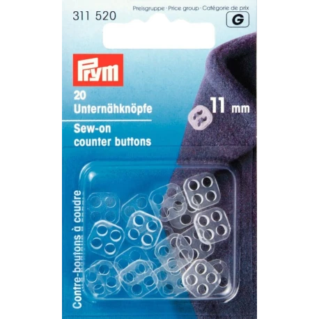 Transparent counter buttons 11 mm - 311520  Prym