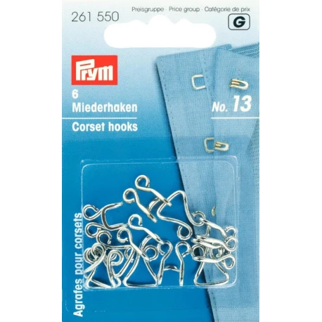 Ganci ed Occhielli per Busti ARGENTO No.13 - 261550 Prym