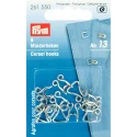 Bodice hooks and eyes, No. 13, silver-coloured - 261550 Prym