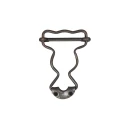 25 mm buckle for dungarees with slider, robust and high quality - Burnished finish