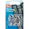 Hooks and Eyelets for Jackets SILVER No.9 - 261457 Prym