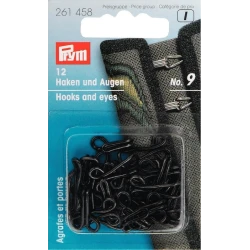 Ganci ed Occhielli per Giubbe NERO No.9 - 261458 Prym