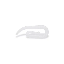 White plastic large curtain hook 30mm pack of 25