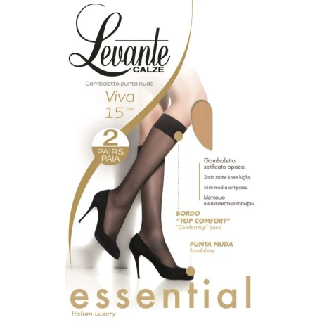 Levante calze Viva 15 den gambaletto velato 2 paia