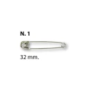 Spille da balia N°1 - 32mm Argento - Ercole Fumagalli