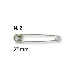 Safety pins 37mm silver-coloured, 12 items