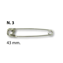 Spille da balia N°3 - 43mm Argento - Ercole Fumagalli