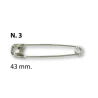 Spille da balia N°3 - 43mm Argento - Ercole Fumagalli