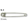 Safety pins 55mm silver-coloured, 12 items