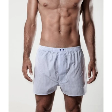 Men's cotton boxer shorts, open with buttons, assorted patterns - Vela Intimo Firenze