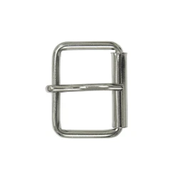 Fibbia a rullo in ferro 30mm finitura argento