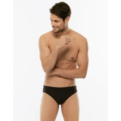 Classic Pure Cotton Men's Briefs 2 Pack (Bipack) Black - 05XL LVB