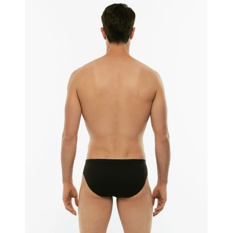 Classic Pure Cotton Men's Briefs 2 Pack (Bipack) Black - 05XL LVB