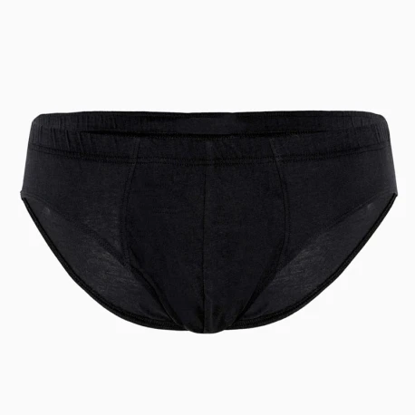Classic Pure Cotton Men's Briefs 2 Pack (Bipack) Black - 05XL LVB