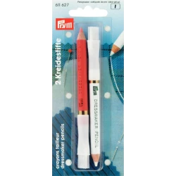 Matite con gesso per sarti bianco e rosa - 611627 Prym 2