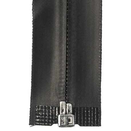 Cerniera spalmata o lampo gommata rovesciata divisibile 80cm Nera (Zip)