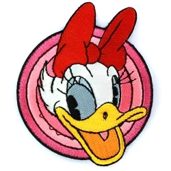 Paperina Disney© World con fiocco rosso applicazione patch ricamata e termoadesiva