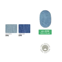 MINI iron-on jeans patches proportionate to children's height - Marbet