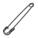 Spilla Kilt grande in ferro, lunghezza 100mm argento - Ercole Fumagalli