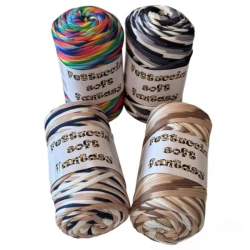 Soft, imperfection-free Fantasy Lycra webbing for crocheted bags