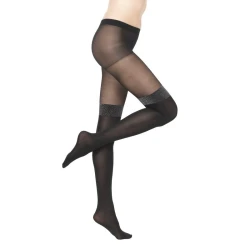 Collant moda a parigina nero con lurex Viviana - Pompea 2