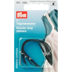 Shoulder strap retainers, black, 4 Items - 401168 Prym