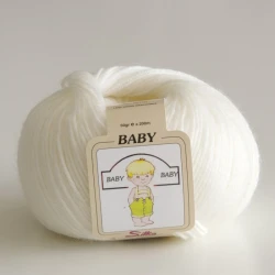 Pura Lana vergine Baby gomitolo 50gr. bianco - Silke by Arvier