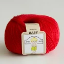 Pura Lana vergine Baby gomitolo 50gr. rosso - Silke by Arvier