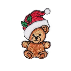 Orsetto con cappello natale applicazione ricamata - 5089.A Marbet