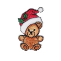 Orsetto con cappello natale applicazione ricamata - 5089.A Marbet