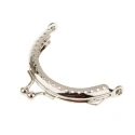 Chiusura per borsellino clic clac tondini argento - MA159 M.A.S.