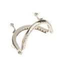 Chiusura per borsellino clic clac tondini argento - MA159 M.A.S.