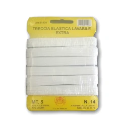 Washable 10mm white elastic rubber strap