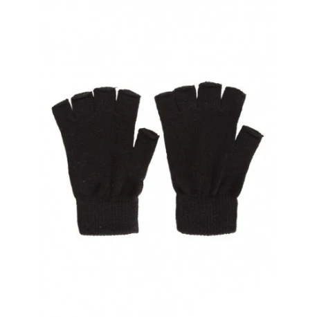 Guanti Magici mezzedita UNISEX Tinta Unita NERO - T333 Alpensee