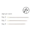 Hand sewing needles with easy threading and spring eye, sizes 5-9, assorted. Blind needles - 124429 Prym