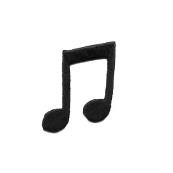 Double musical note iron-on patch - 5081C Marbet