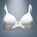 Reggiseno con ferretto, coppe senza cuciture, fianchi in pizzo Art.261 Belseno Lepel