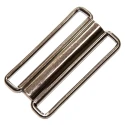 Locking metal bayonet buckle 60 mm burnished finish