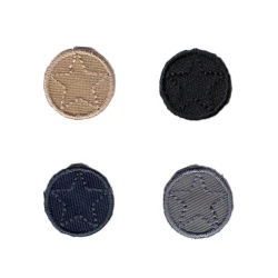 Small star round iron-on embroidered patch