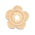 Shabby chic flower in shaved knit iron-on patch