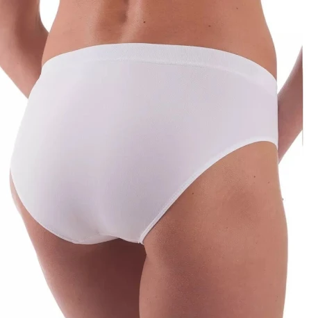 Slip bianco Sgambato in microfibra Seamless Senza Cuciture - 014 Bellissima Intimo